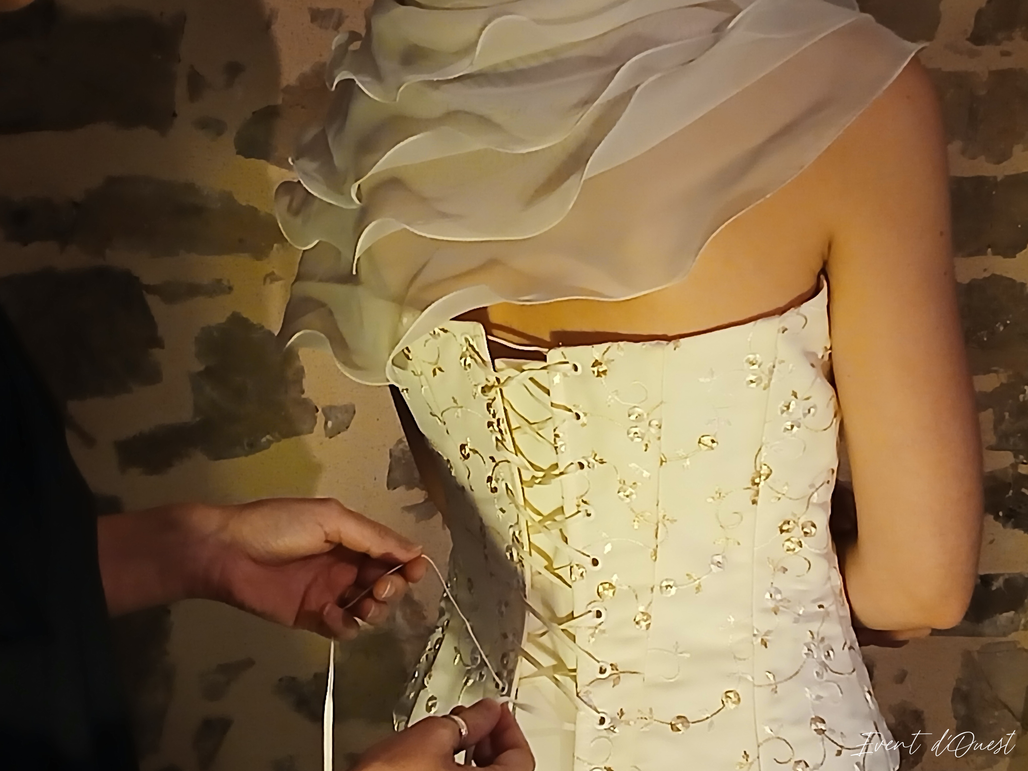 La mariée se prépare