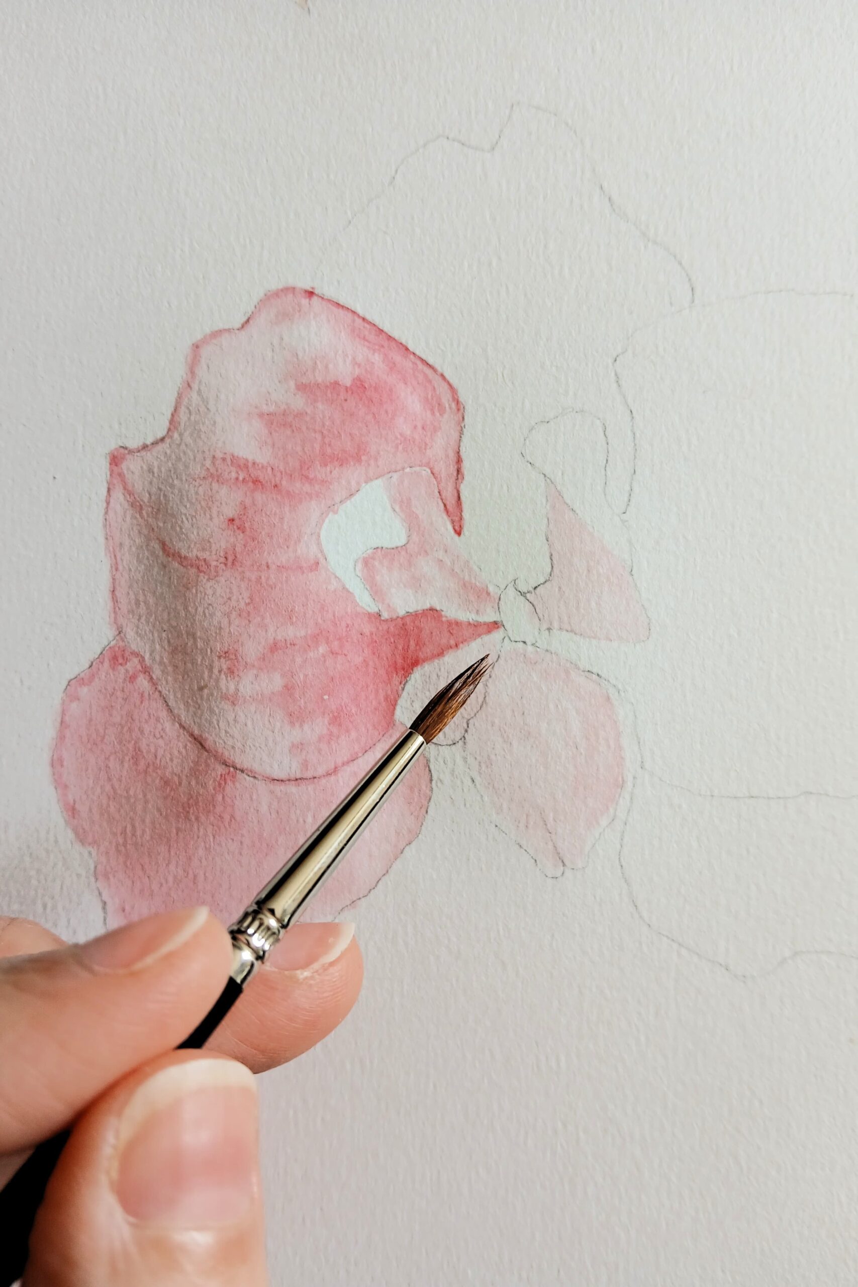 Création d'une aquarelle pour le faire-part d'un mariage à Rennes